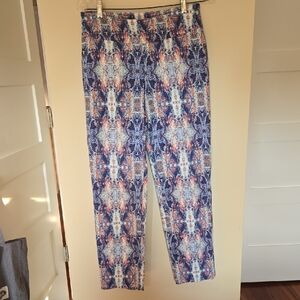 Blue and White Patterned Pants